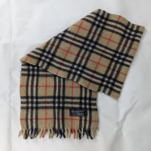 Authentic Burberry's Scarf – Unisex Lambswool Check – Pre-Owned – Fast Ship. - Picture 1 of 6